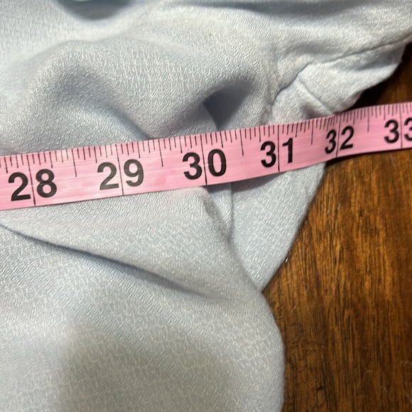 Free People Womens Catch Me If You Can Peasant Blouse Light Blue Sz M - Picture 9 of 12